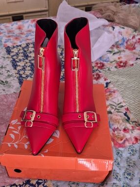 Red Ankle Boots